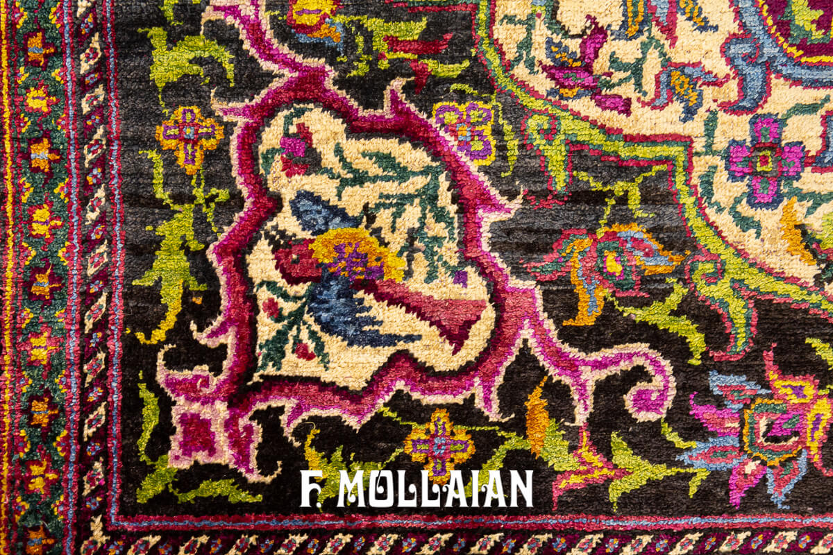 Rare Rug Farahan Silk Signed “Zel Al-Soltan” n°:705694
